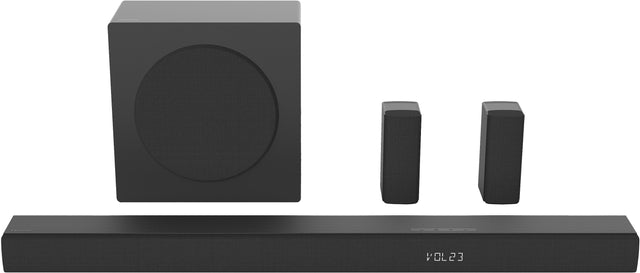 Front. Hisense - Hisense - 5.1 Channel 540W Soundbar with Wireless 6.5" Subwoofer and 2 Rear Speakers (HS5100) - Black.