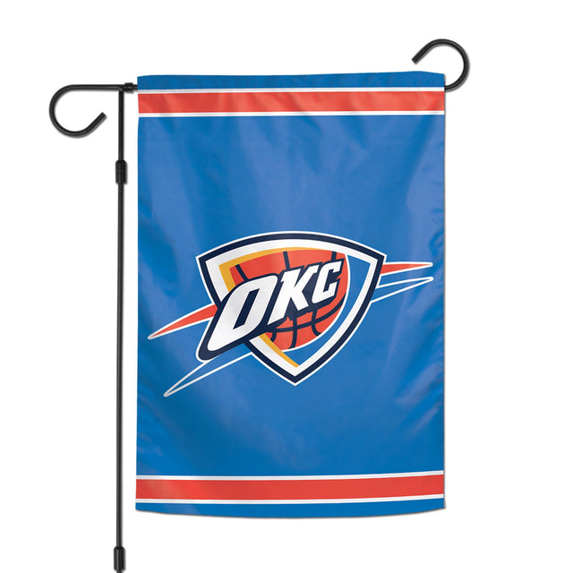 Front. WinCraft - Oklahoma City Thunder 12" x 18" Double-Sided Garden Flag - Multicolor.