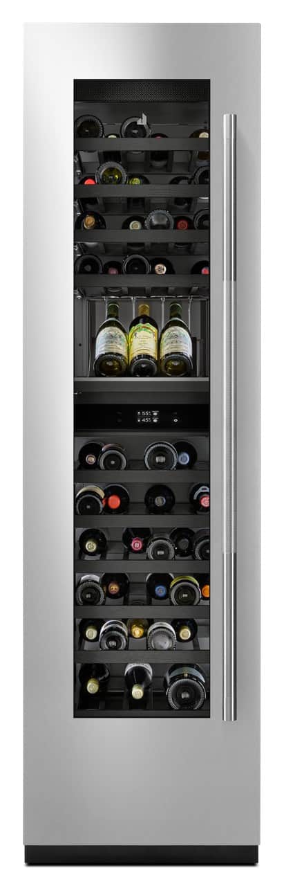 Front. JennAir - Rise Left Swing 24" Wine Column Panel - Stainless Steel.
