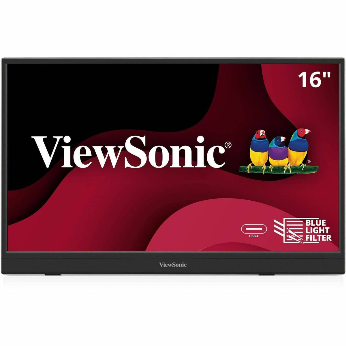 ViewSonic - VA1653 16" IPS FHD Portable Monitor (USB-C, Mimi HDMI) - Black