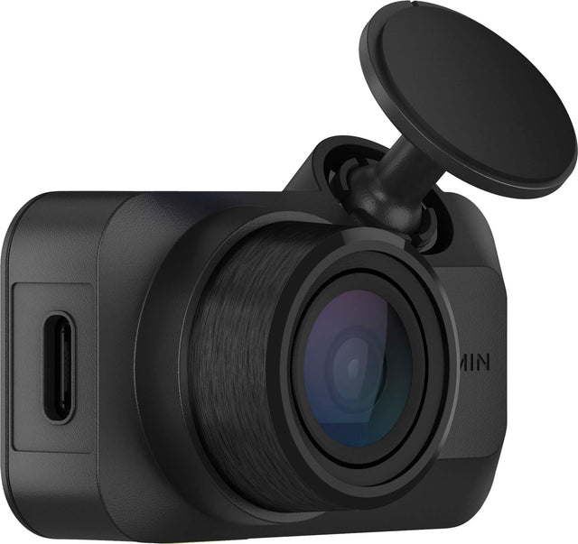 Front. Garmin - Dash Cam Mini 3 Ultracompact 1080p Dash Cam with a 140-degree Field of View and built-in Clarity Polarizer - Black.