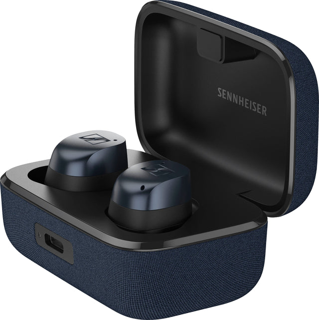 Front. Sennheiser - MOMENTUM True Wireless 4 Earbuds - Blue.