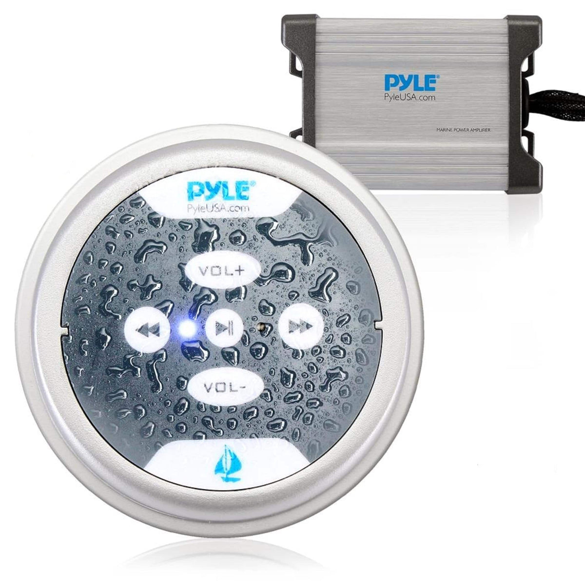 Pyle - Waterproof Bluetooth Marine Amplifier - Gray