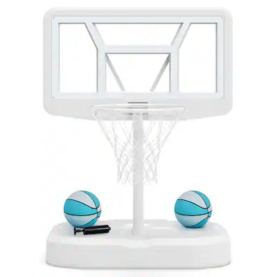 Costway - Outdoor Poolside Basketball Goal System with 42 Inches Shatterproof PC Backboard