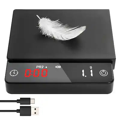Garnen - Mini Coffee Scale With Timer 2Kg/0.1G, Espresso Scale, Matcha Coffee Bean Scale Weight, Digital Coffee Scale Barista