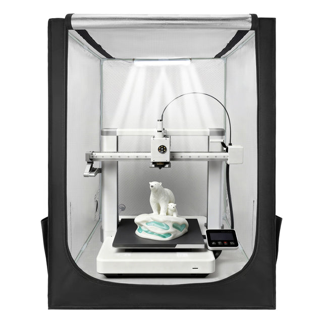 Front. VEVOR - 3D Printer Enclosure, Dustproof Waterproof Large Oxford Cloth 3D Printer Tent, Constant Temperature Protective Case - Black.