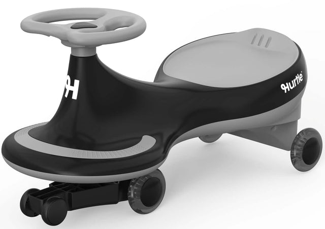 Front. Hurtle - Hurtle HUSWC27BK Swing Ride On Car, No Pedals, Batteries, or Gears, Safe Toy for Kids, Black.