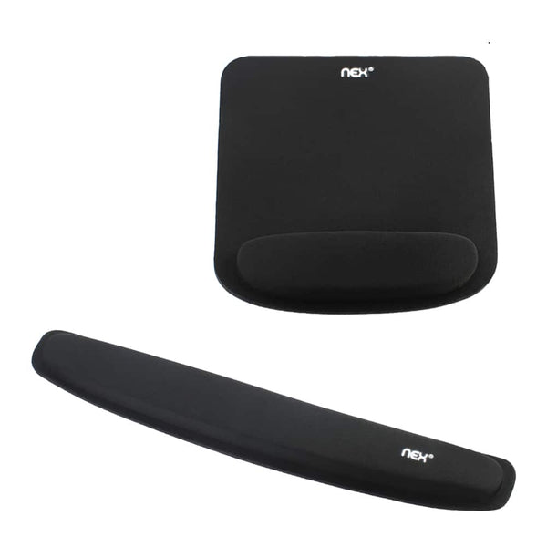 Oumilen - Ergonomic Keyboard & Mouse Wrist Rest Set, Memory Foam Support Kit With Mouse Pad for Office Desktop Work