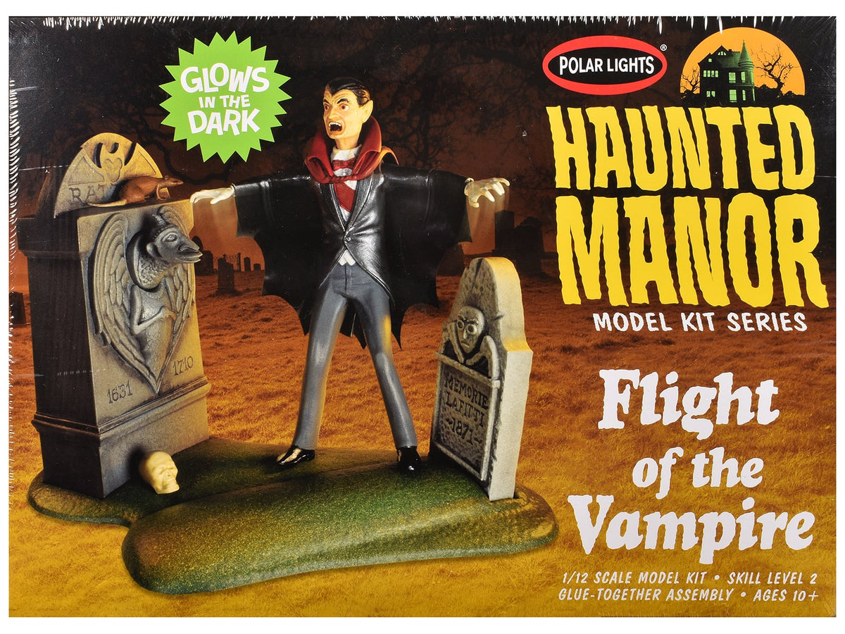 Skill 2 Haunted Manor "Flight of the Vampire" Diorama Set 1/12 Plastic Model Kit by Polar Lights