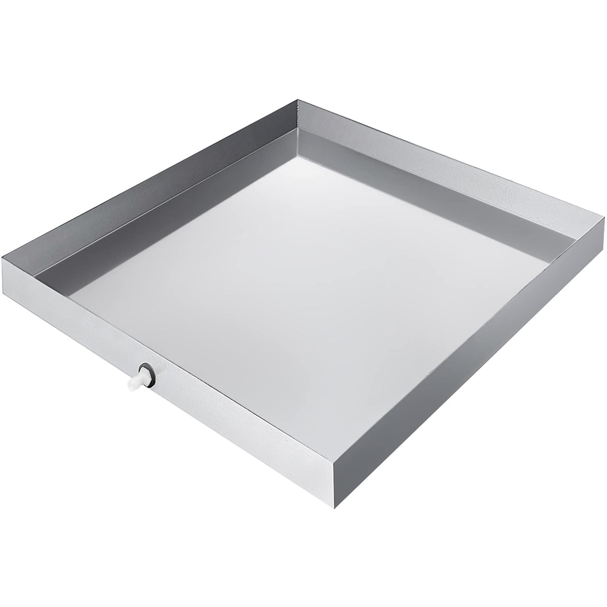 VEVOR - 32 x 30 x 2.5 Inch Washing Machine Pan 18 GA Thickness Galvanized Steel Heavy Duty Compact - Silver