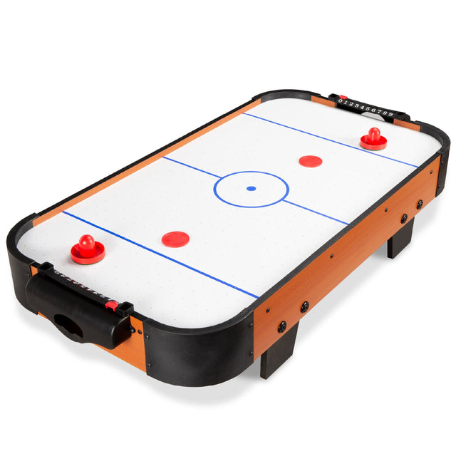 Front. Best Choice Products - Best Choice Products 40in Air Hockey Arcade Table w/ 100V Motor, Electric Fan, 2 Strikers, 2 Pucks - Brown - Brown.