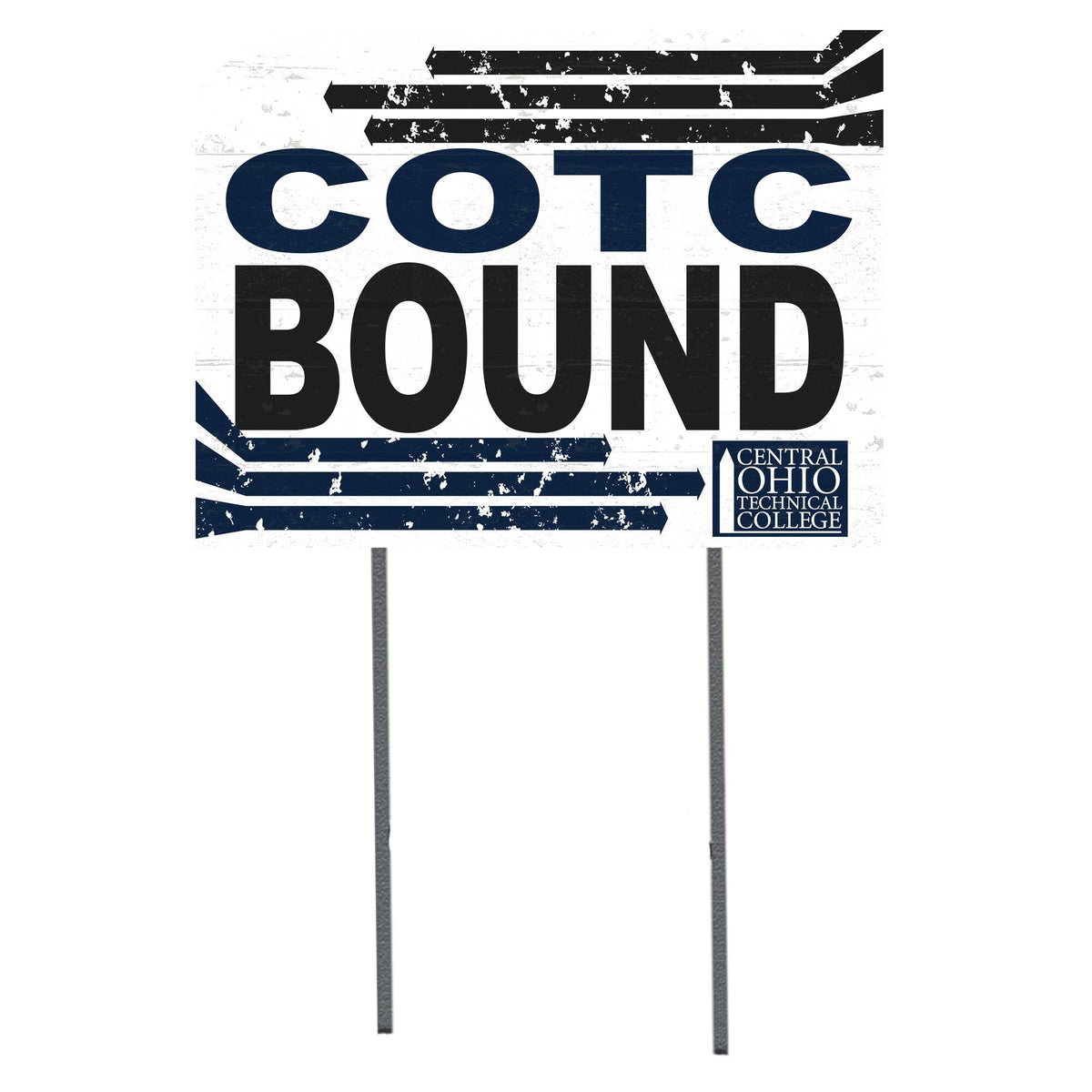 Jardine - Central Ohio Technical College 18'' x 24'' Bound Yard Sign - White