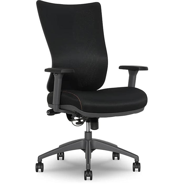 Front. Sharper Image - Sharper Image Revive Shiatsu Ergonomic Mesh Swivel Massage Chair, Black (60097-BLK) - Black.