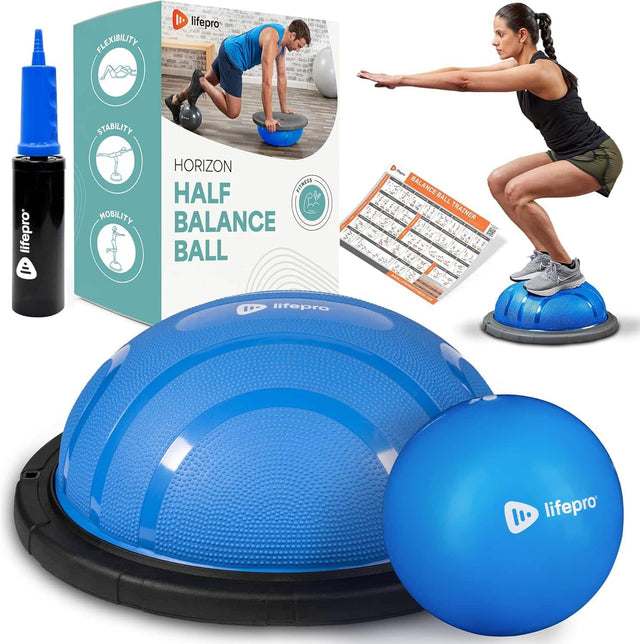 FLEXIBILITY  
STABILITY  
MOBILITY  

HORIZON HALF BALANCE BALL  

BALANCE BALL TRAINER  

life pro