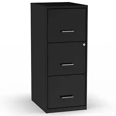 Staples - 3-Drawer Vertical File Cabinet, Letter Size, Lockable, 34.9"H x 14.3"W x 18.9"D