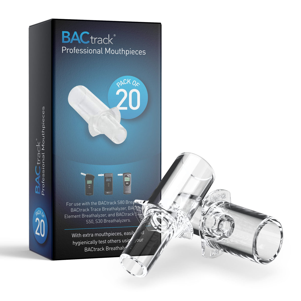 BACtrack - Professional Breathalyzer Mouthpieces - Clear