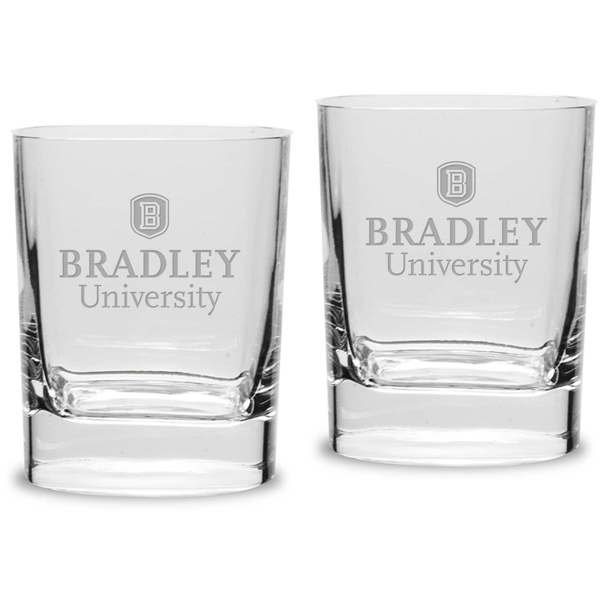 Jardine - Bradley Braves 11.75oz. Square Double Old Fashioned Glass Set - Multicolor