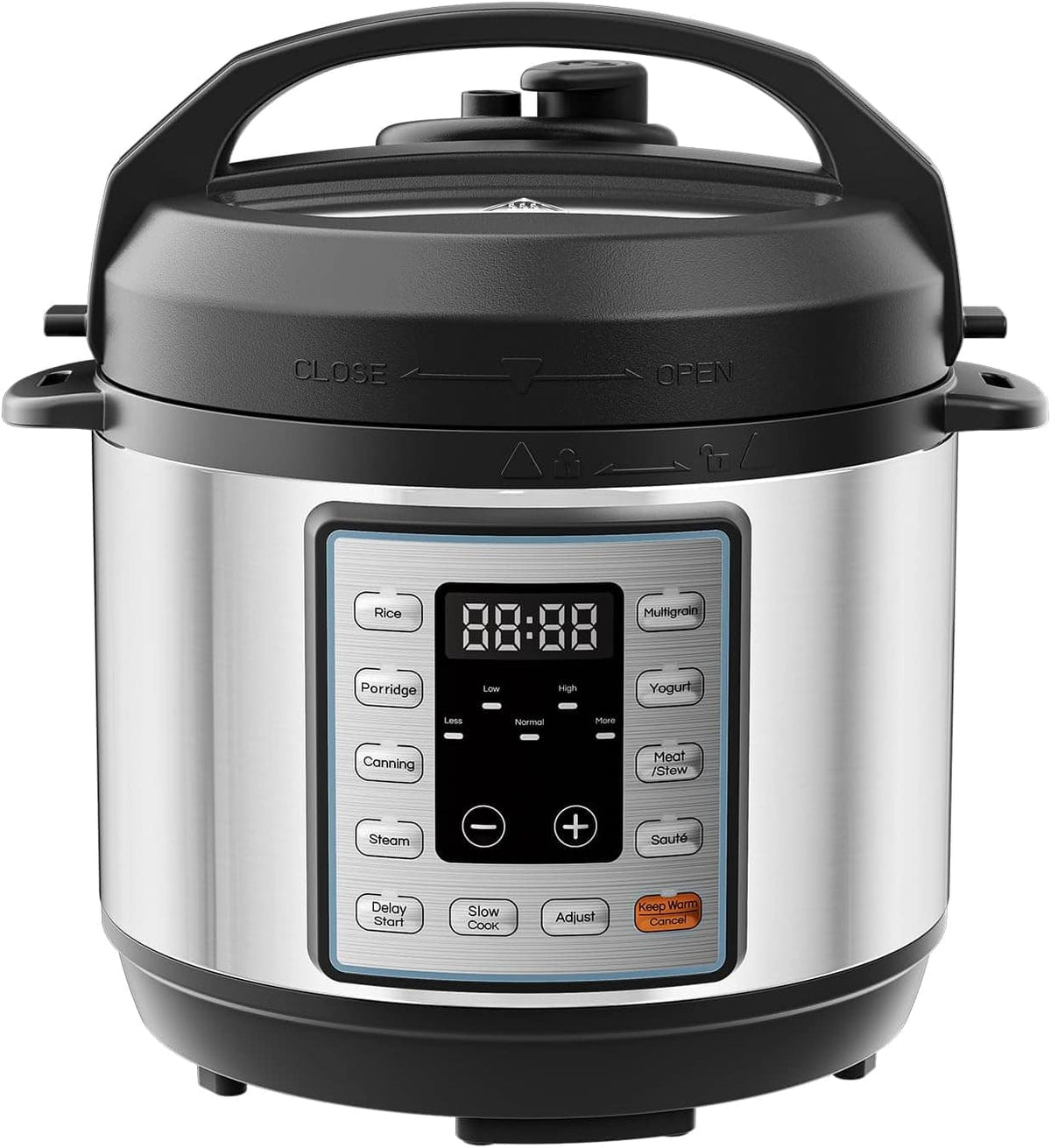 Sweet - 3QT Electric Pressure Cooker, 10-in-1 Multi Cooker, Small Programmable Stainless Steel Pot and Ceramic Inner Pot - Silver
