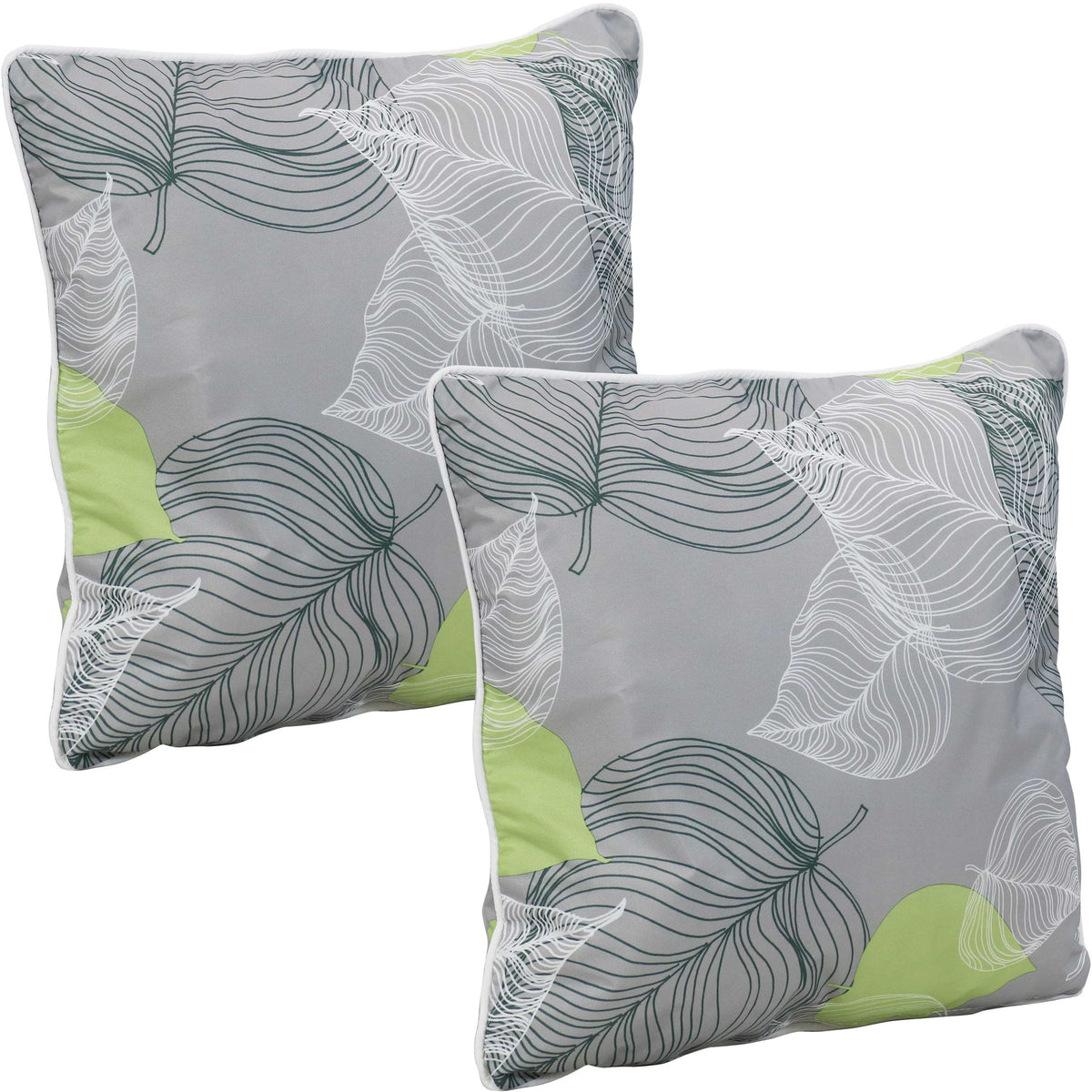 Sunnydaze - Square Indoor and Outdoor Throw Pillow - 16 in - Lush Foliage