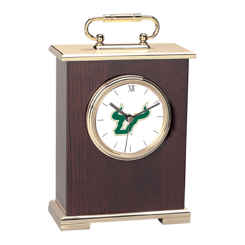 Jardine - South Florida Bulls Primary Team Logo Carriage Clock - Gold