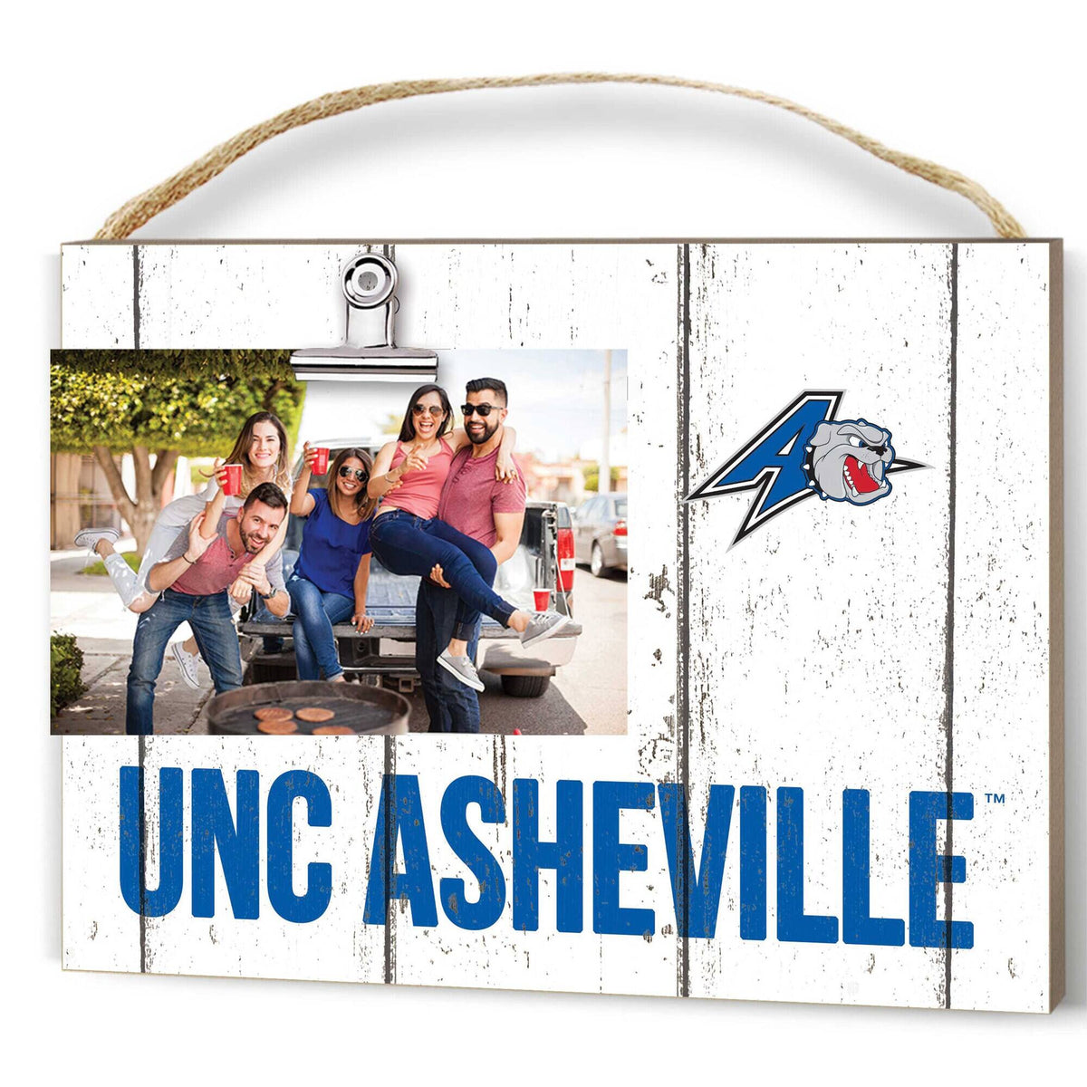 Jardine - UNC Asheville Bulldogs 8" x 10" Weathered Clip It Frame - White