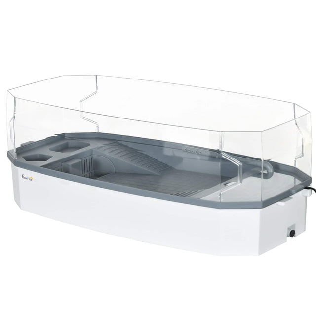 Front. Pawhut - Tank Kit, Turtle Aquarium with Basking Platform, Water Pump.