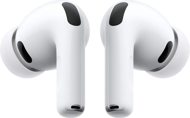 Front. Apple - AirPods Pro 3, Wireless Active Noise Cancelling Earbuds with Heart Rate Sensing Feature - White.