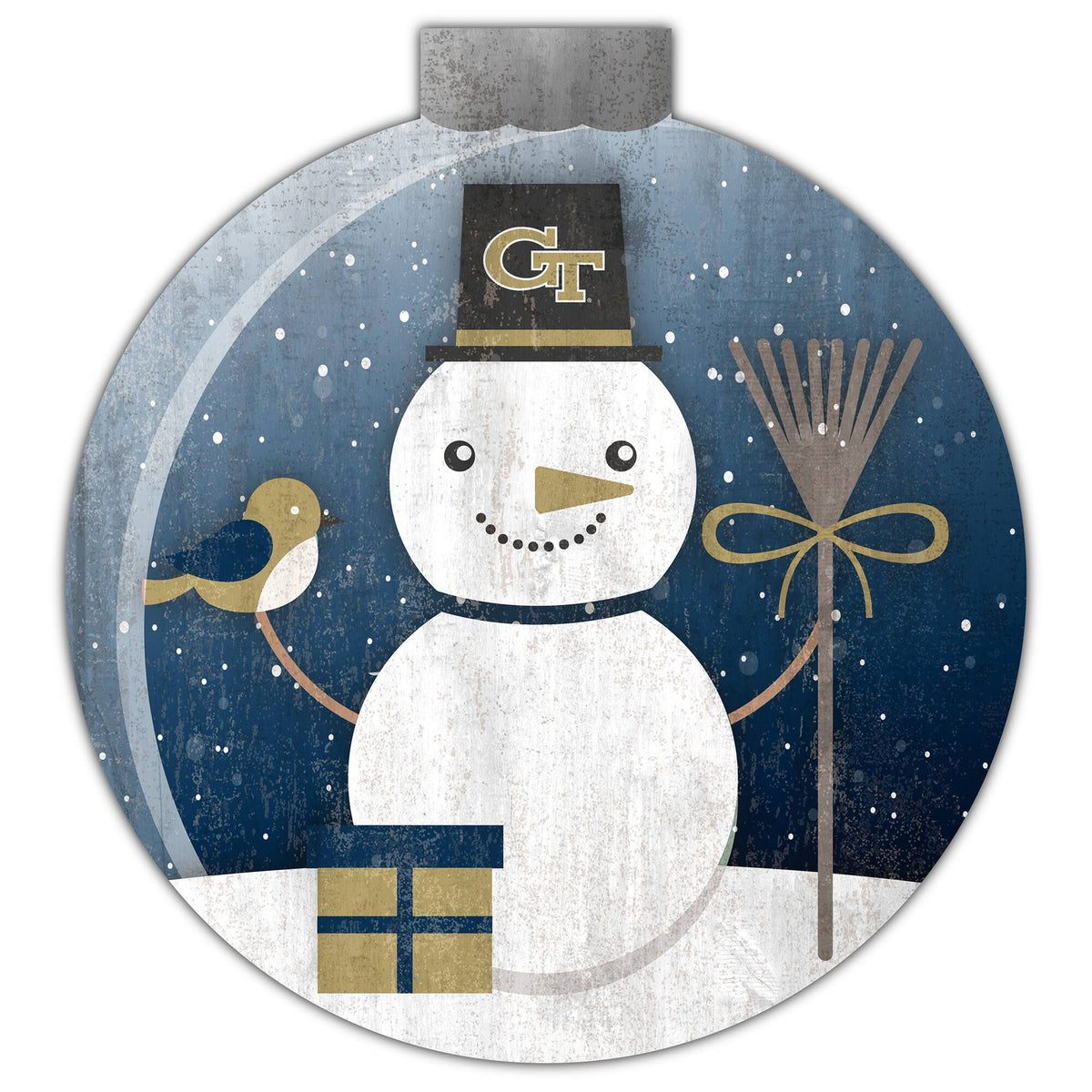 Fan Creations - Georgia Tech Yellow Jackets 12'' Snow Globe Wall Art - Multicolor