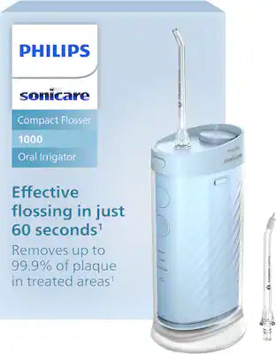 Philips Sonicare - Compact Flosser 1000, Portable Water Flosser with 3 Flossing Modes, Travel Friendly