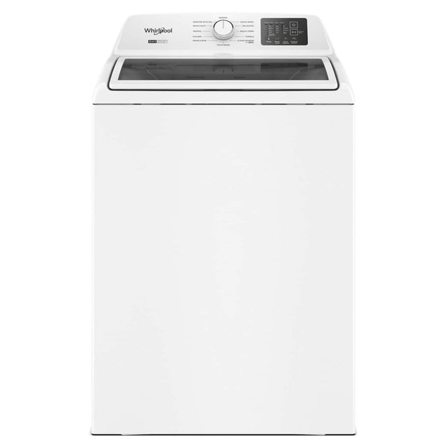 Front. Whirlpool - 4.3 Cu. Ft. High-Efficiency Top Load Washer with 2-in-1 Removable Agitator and Soft Close Glass Lid - White.