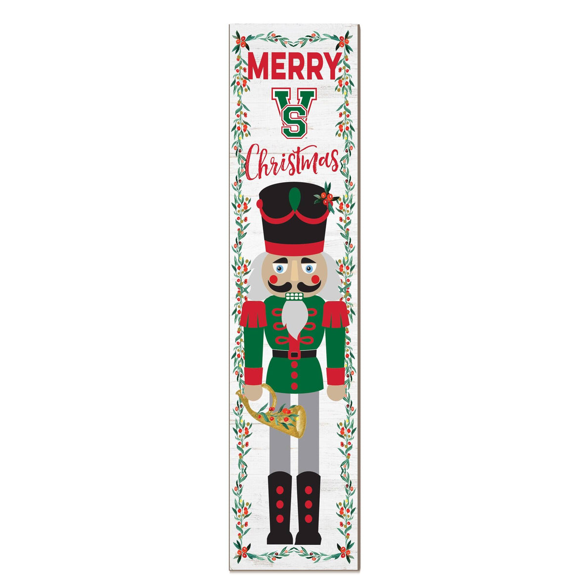 Jardine - Mississippi Valley State Delta Devils 11" x 46" Nutcracker Holiday Leaner Sign - White