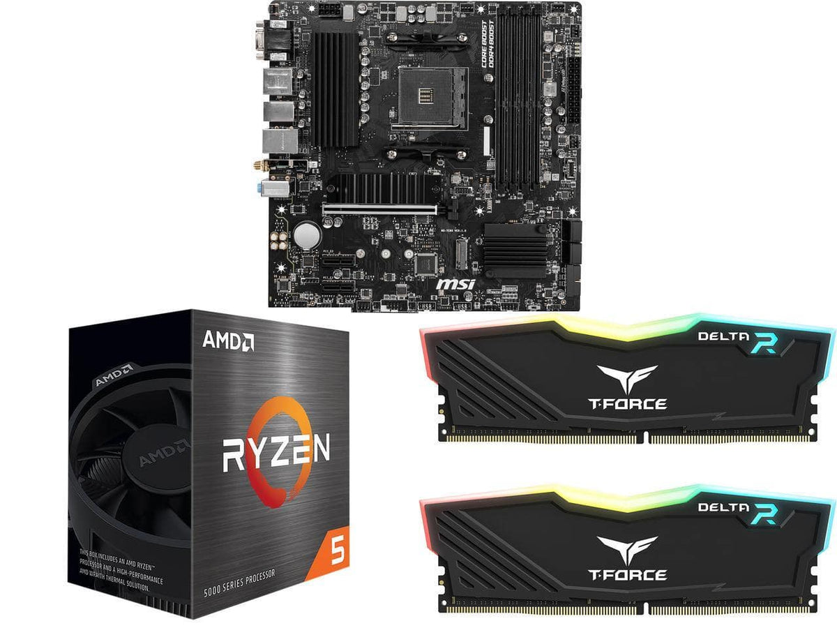Newegg - MSI B550M PRO-VDH WIFI + AMD Ryzen 5 5500 + Team Group 16GB