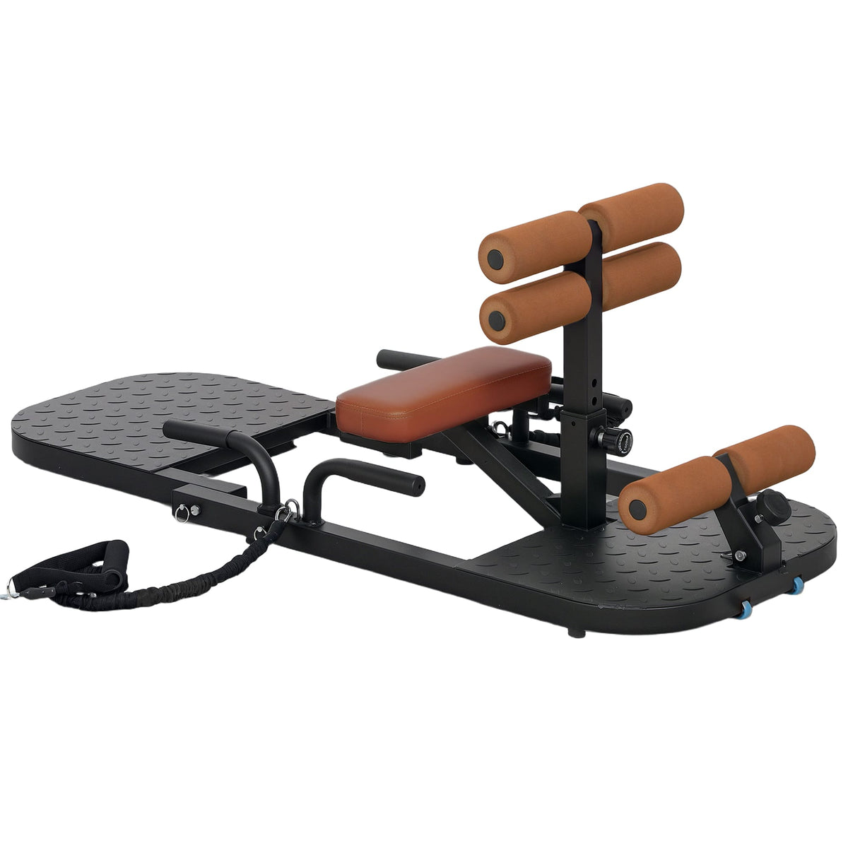 Soozier - Sissy Squat Machine, Hip Thrust Machine with Push Up Stand - Black