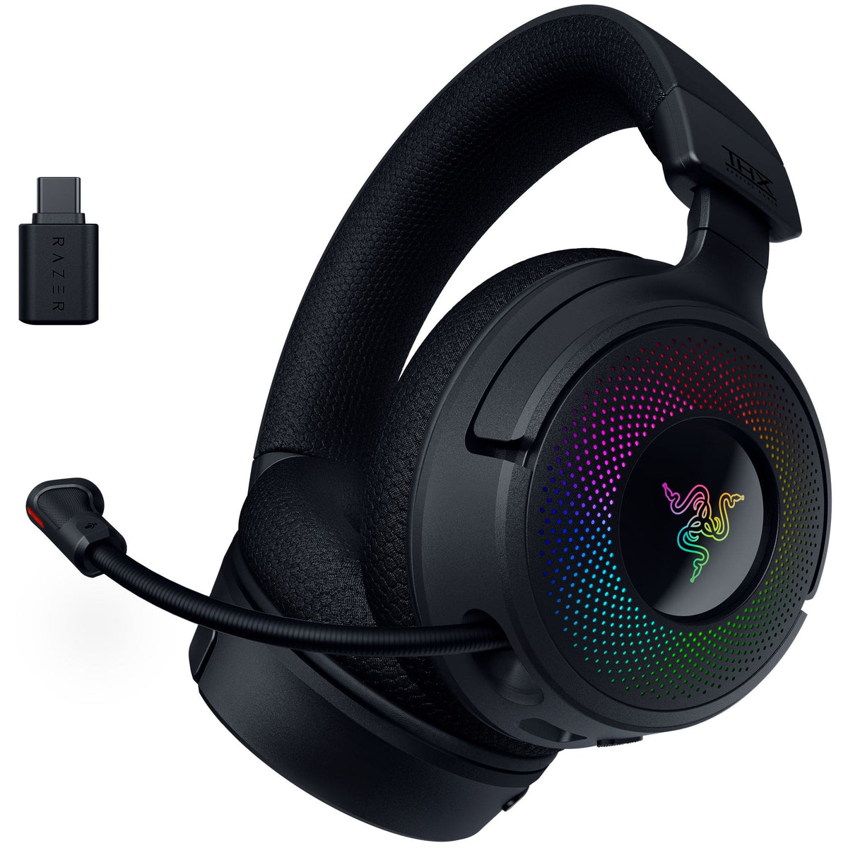 Razer - Kraken V4 Wireless Over-the-Ear Gaming Headset for PC, Mac, Playstation, Nintendo Switch, Steam Deck, Mobile, and Tablet - Black
