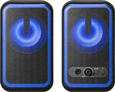 Insignia™ - 2.0 Bluetooth Computer Speakers with RGB Lighting (2-Piece)