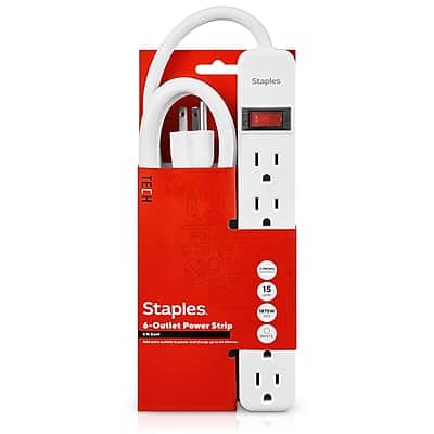 Staples  
6-Outlet Power Strip  
15 Amps  
1875W