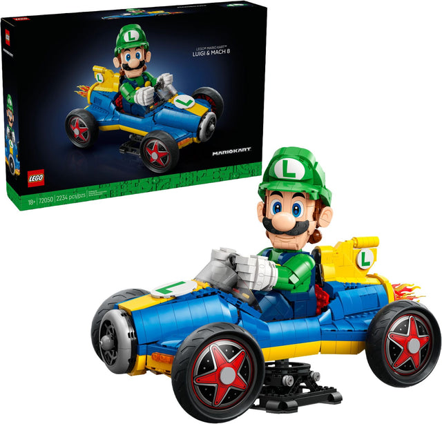 - LEGO Mario Kart Luigi & Mach 8
- LEGO 72050
- 2234 pcs/pzs
- 18+