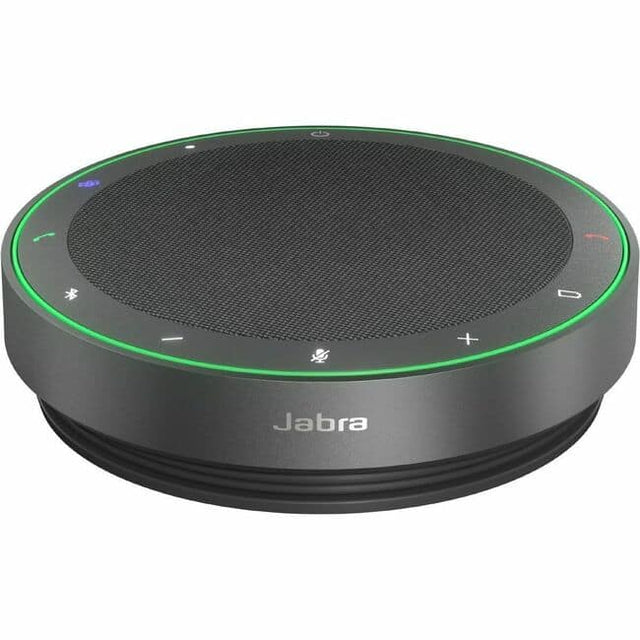 Front. Jabra - Speak2 75 Speakerphone - Wireless Bluetooth - Zoom - 4 Microphone(s) - 65 mm Speaker(s) - Desktop - Black.
