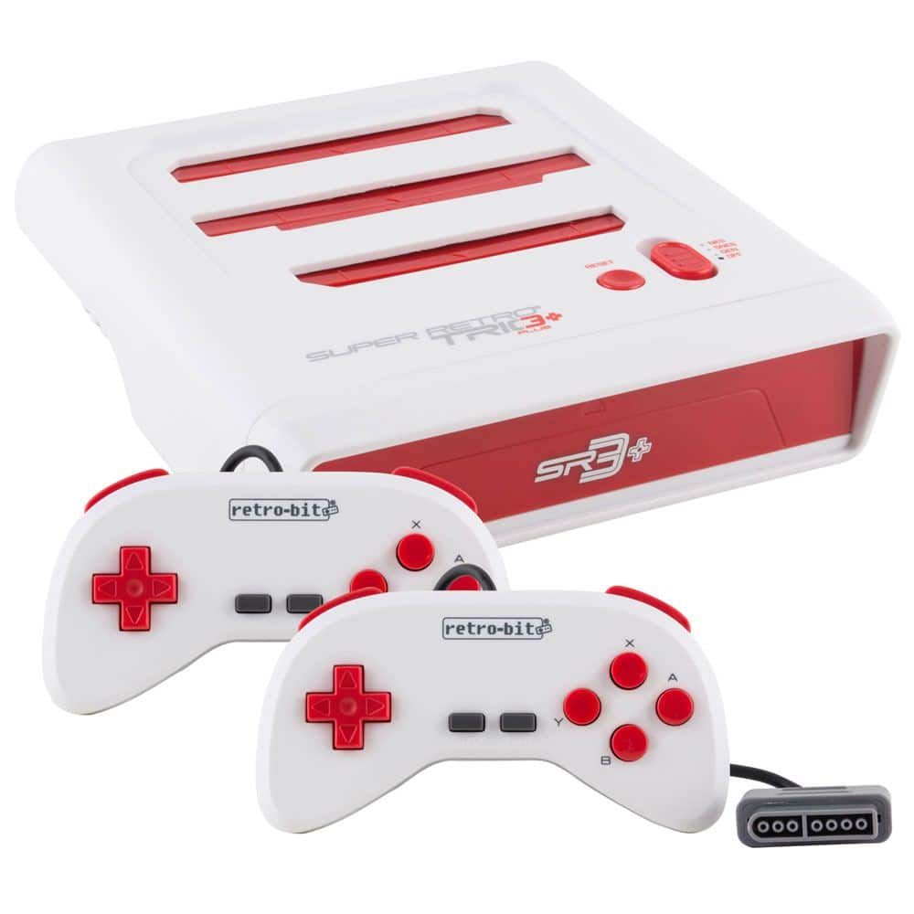 Super RetroTRIO Plus 3 in 1 System Gaming Console for NES, SNES, and SEGA Genesis Games