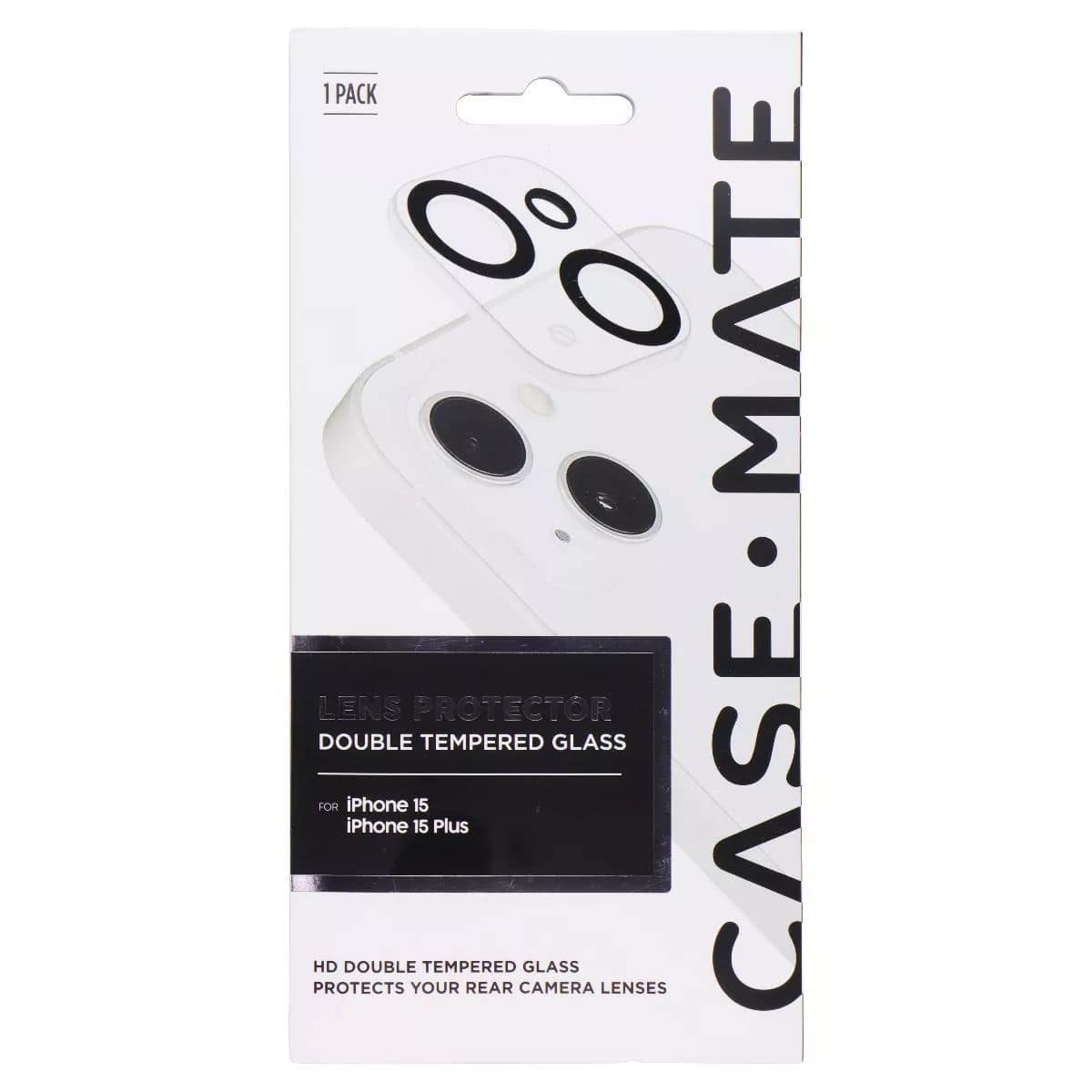 Case-Mate - Case Mate Camera Lens Protector douple tempeted glass for iPhone 15 for iPhone 15 Plus - Clear