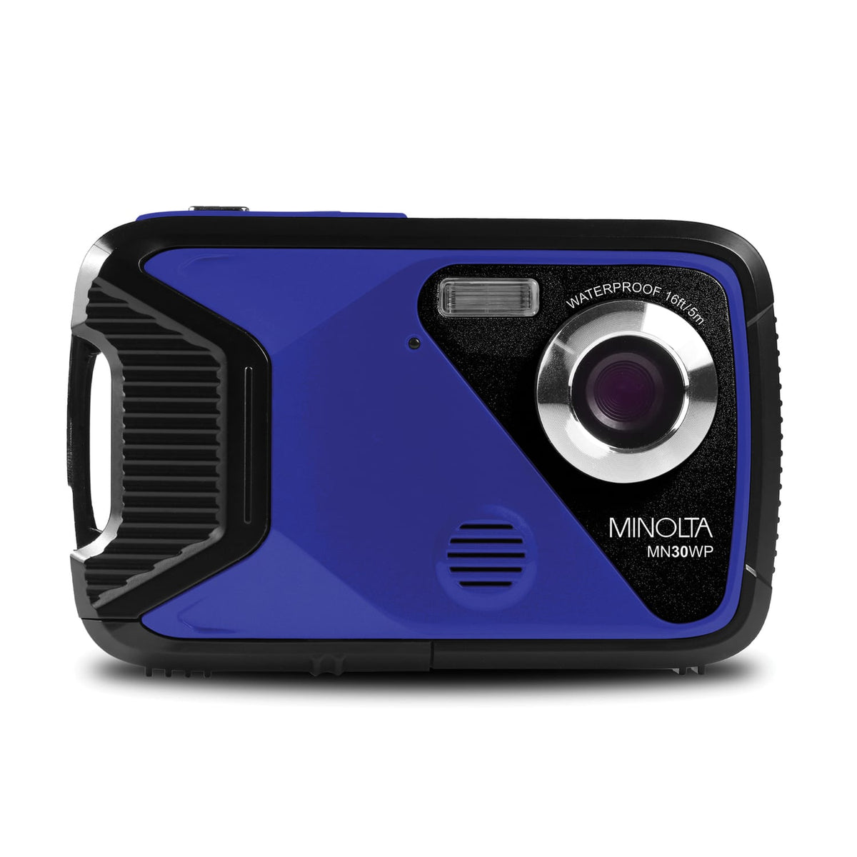 Minolta - MN30WP Waterproof 4x Digital Zoom 21MP 1080p Digital Camera - Blue