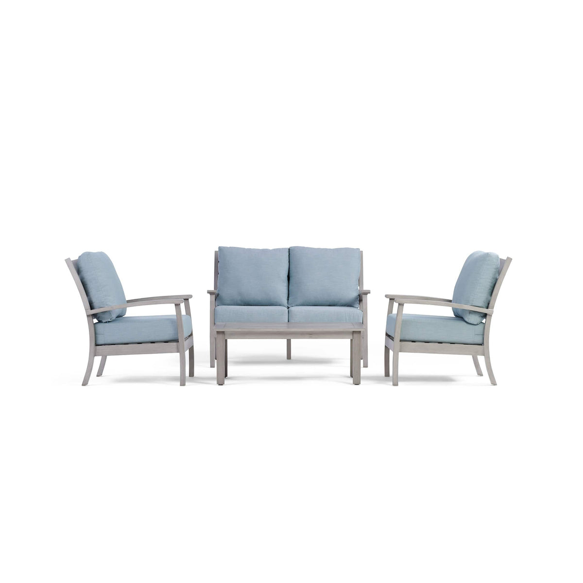 Yardbird® - Eden Loveseat Set with Fixed Chairs - Mist
