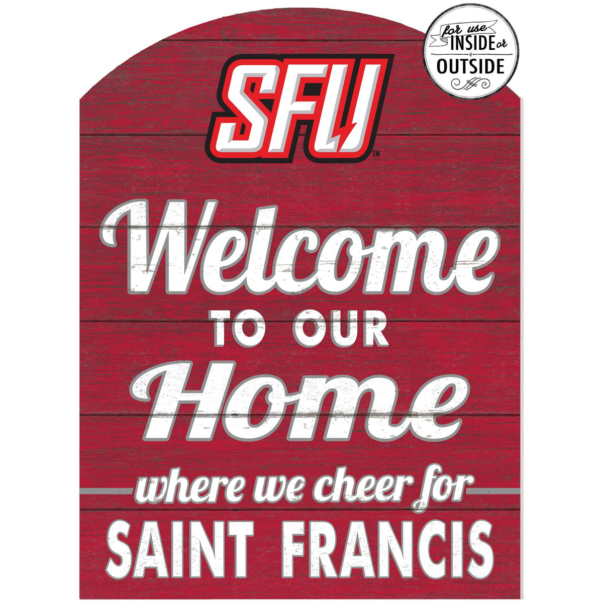 Jardine - Saint Francis Flash 16'' x 22'' Indoor/Outdoor Marquee Sign - Red
