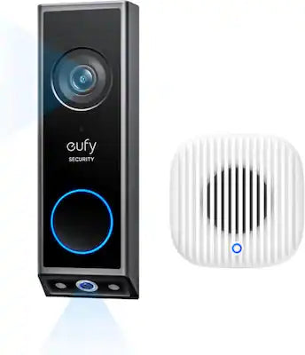 eufy - Video Doorbell E340 & Chime 2, 2K Full HD Dual Cameras, Doorbell Camera Wireless & Wired, Color Night Vision
