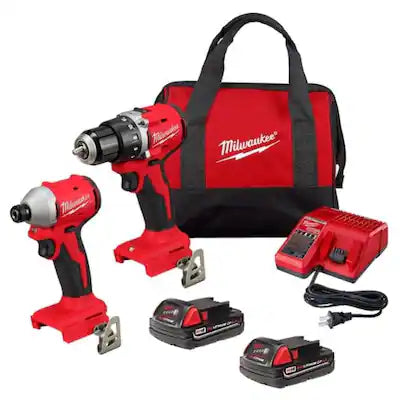 Milwaukee - 3692-22CT M18 Compact Brushless 2-Tool Combo Kit: Drill Driver and Impact Driver