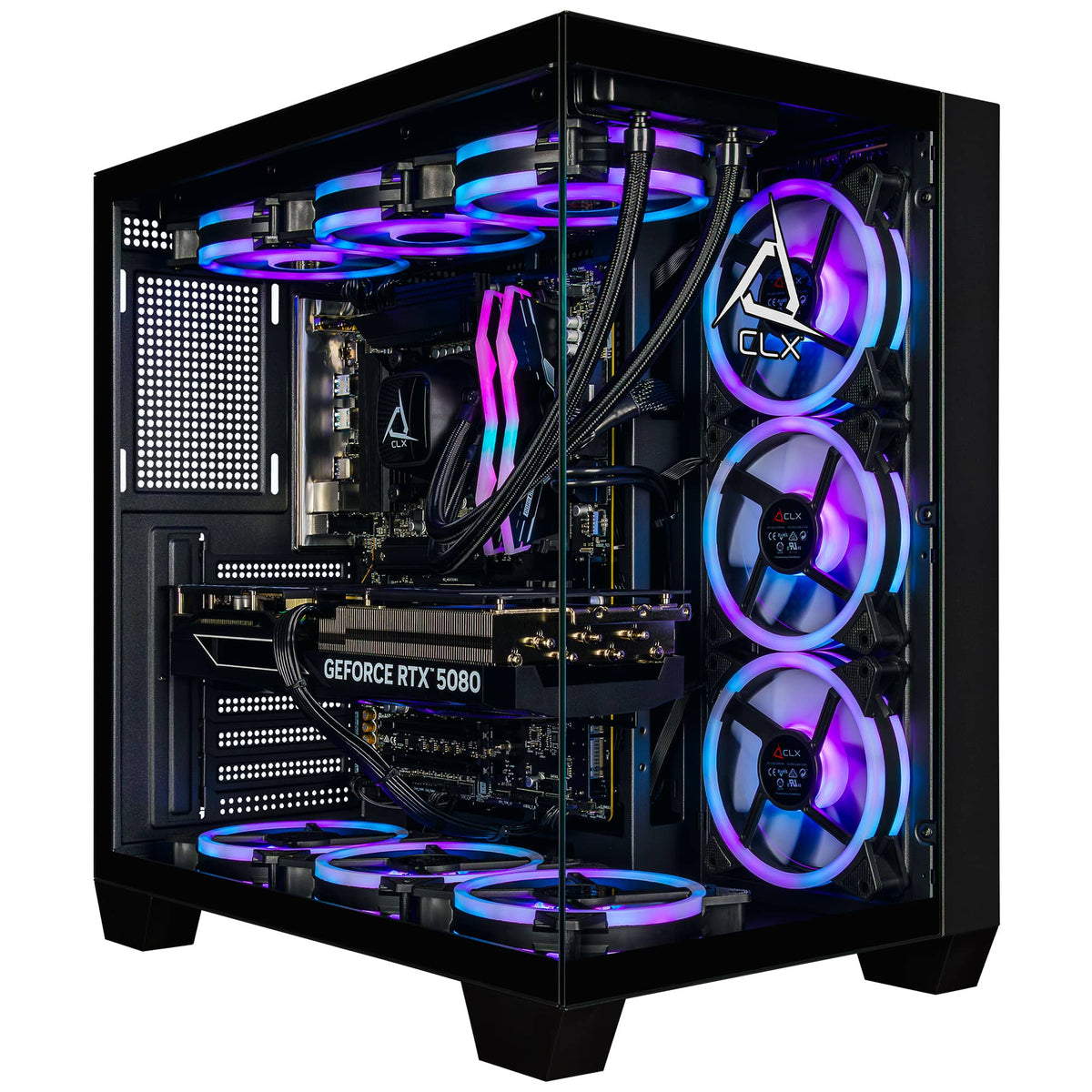 CLX - SET Gaming Desktop - Intel Core Ultra 7 270K Plus - 64GB DDR5 5600 Memory - GeForce RTX 5080 16GB - 2TB NVMe M.2 SSD - Black