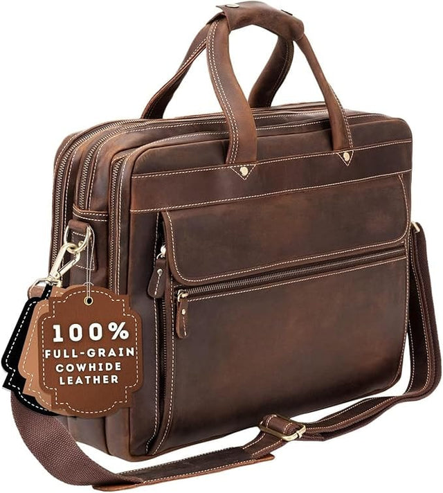 100% FULL-GRAIN COWHIDE LEATHER