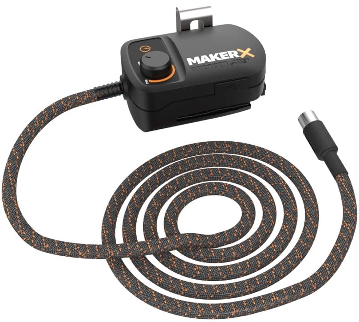 WORX - WA7151 MakerX 20V HubX Power Adapter with USB Charging Outlet - Black