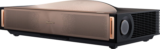 Front. Hisense - Hisense L9QPro Triple Laser Smart Projector,IRIS, Lens Shift, 5500 Lumens, 80"-200", 4K, DLP,IMAX Enhanced, Dolby Vision - Black and Coffee brown.