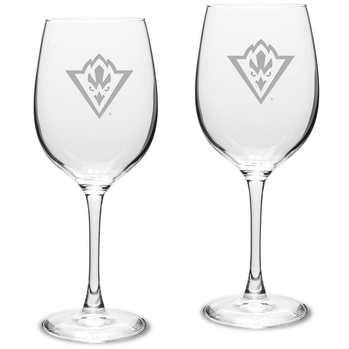Jardine - UNC Wilmington Seahawks 16oz. 2-Piece Traditional White Wine Glass Set - Multicolor